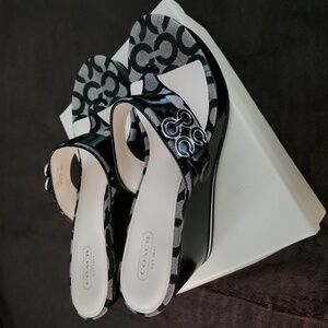 COACH Black Sandals